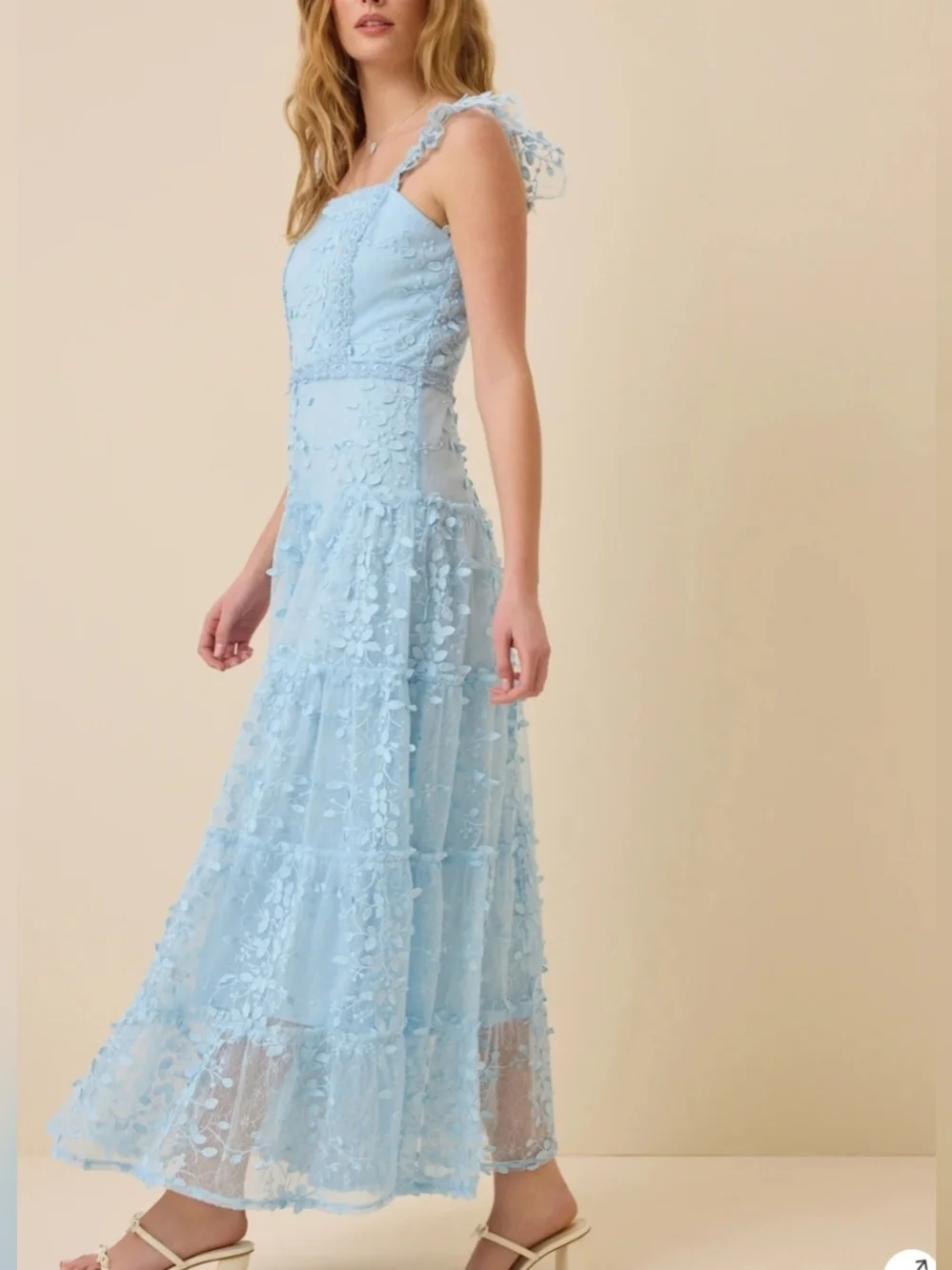 Kallie Lace Tiered Maxi Dress
